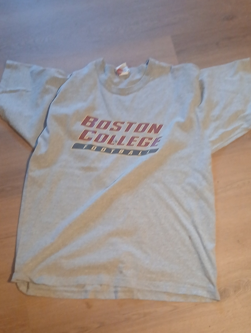 Champion Gray Boston College Graphic Tee with Maroon Accent